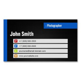 Photographer   Stylish Theme QR Code Business Card Template