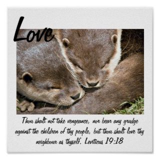 Love Quote Poster   Otters White