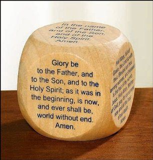 My Favorite Prayers Wooden Wood Prayer Cube for New Catholic Adults or Children Toys & Games
