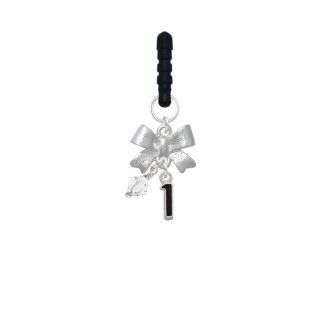 Black Number   1 Silver Emma Bow Phone Candy Charm Cell Phones & Accessories