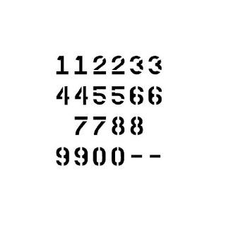 Parking Lot Numbers Stencil   32 inch (0 9 only, 1 of each)   60 mil ultraflex ind