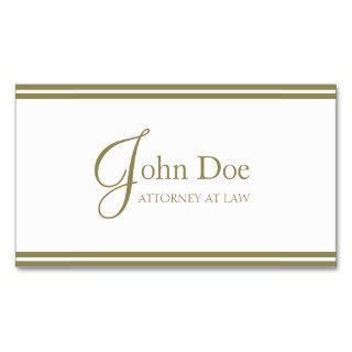 Attorney White/Gold Stripes  Available Letterhead  Business Card Template