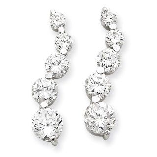 Gold and Watches Sterling Silver CZ Journey Earrings Jewelry