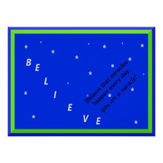 BELIEVE in Miracles Poster
