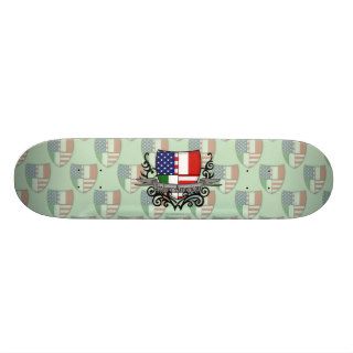 Italian American Shield Flag Skate Boards