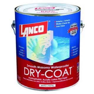 Lanco Dry Coat 1 gal. Flat Acrylic Latex Ultra White Interior and Exterior Smooth Masonry Paint DC480 4