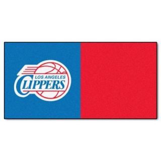 FANMATS Los Angeles Clippers 18 in. x 18 in. Carpet Tile (20 Tiles / Case) 9296