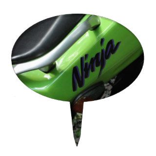 Kawasaki Green Ninja ZX 6R Motocycle, Street Bike Cake Topper