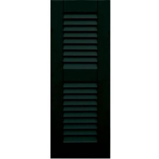 Winworks Wood Composite 12 in. x 32 in. Louvered Shutters Pair #654 Rookwood Shutter Green 41232654