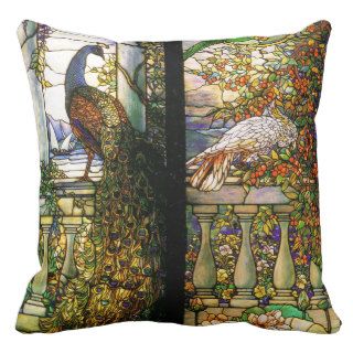Tiffany Stained Glass Nature Pillow