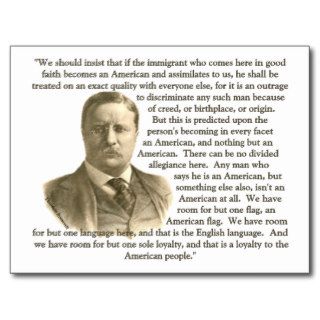 Teddy Roosevelt Quote Post Card