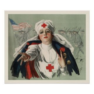 Vintage World War 1 Nurse Print