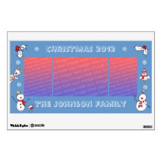 family christmas photo collage wall graphic