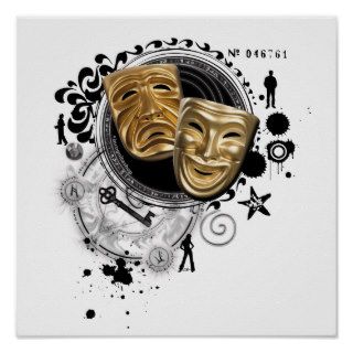 Alchemy of Acting Drama Masks Posters