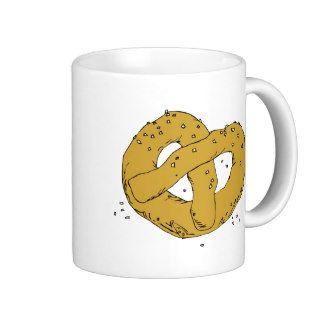 Pretzel Junk Snack Food Cartoon Art Coffee Mug