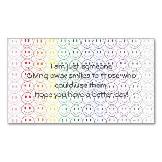 Giving Away Smiles Personal Business Card