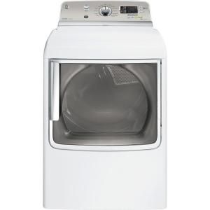 GE 7.8 cu. ft. Gas Dryer with Steam in White GTDS820GDWS