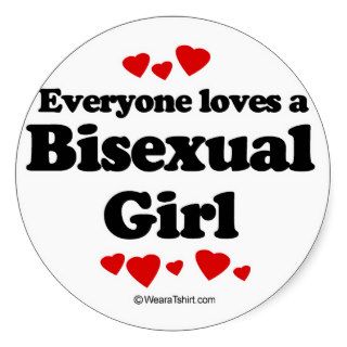 Everyone loves a bisexual boy round stickers