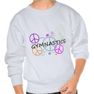 Gymnastics Peace Signs Pullover Sweatshirts