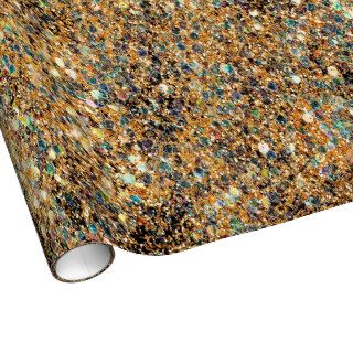 Colorful Glitter Wrapping Paper