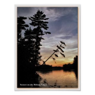 Rideau Lakes Sunset   Eastern Ontario Posters
