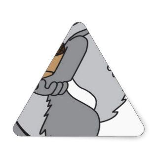 Sketchy Squirrel Triangle Sticker