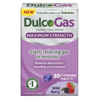 Dulcolax DulcoGas Maximum Strength Wild Berry Chewable Tablets for Antigas   30