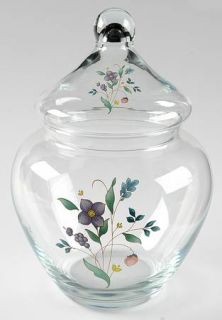 Pfaltzgraff April  Glassware Candy Jar & Lid, Fine China Dinnerware   Stoneware,