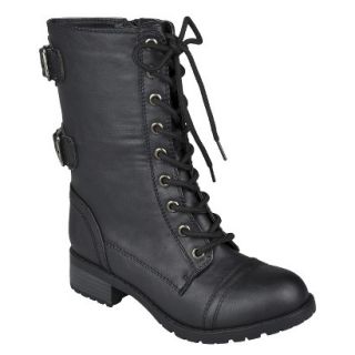 Womens Hailey Jeans Co Combat Boots   Black 10