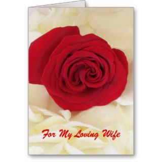 Red Rose Wife Anniversary Card