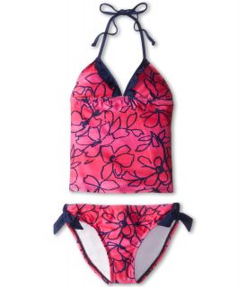 Splendid Littles Sunset Floral Tankini Retro Pant w/ Ties Girls Swimwear Sets (Pink)