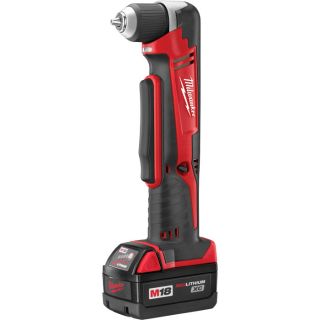 Milwaukee M18 Cordless Right Angle Drill Kit   M18 XC Lithium Ion Battery,