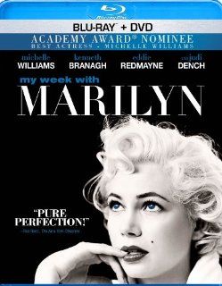 My Week with Marilyn (Blu ray + DVD) Michelle Williams, Emma Watson, Kenneth Branagh, Eddie Redmayne, Judi Dench, Simon Curtis Movies & TV
