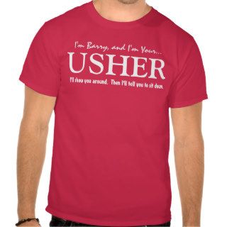 Funny Usher Customizable Wedding Party Shirt V04