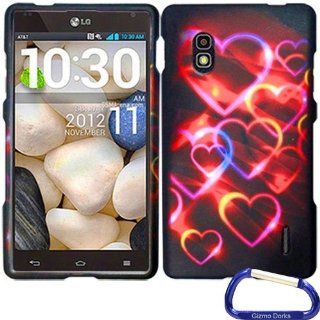 Gizmo Dorks Hard Skin Snap On Case Cover for the LG Optimus G, Colorful Heart Cell Phones & Accessories