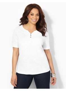 Catherines Plus Size Fresh Medley Top   Womens Size 0X, White