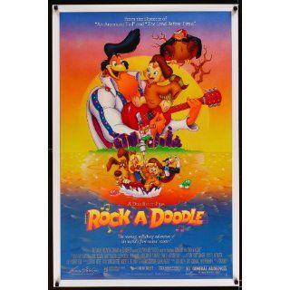 Rock a doodle one sheet movie poster '91 Don Bluth's cartoon adventure of the world's first rockin' rooster Entertainment Collectibles