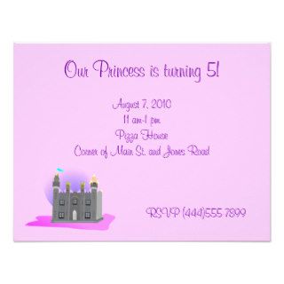 Pink Castle Girls Invitation