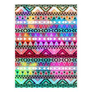Pink Purple Bright Andes Abstract Aztec Pattern Personalized Flyer