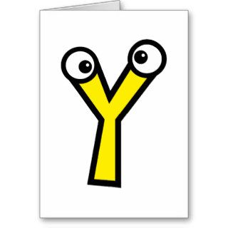 Funny Monogram Letter Y Greeting Card