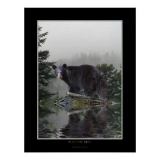 "INTO THE MIST" Black Bear Poster