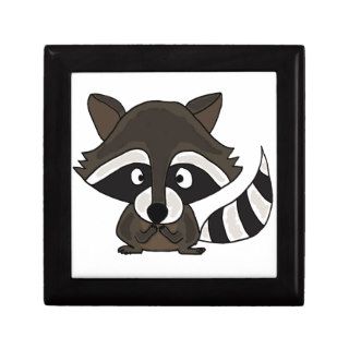 UU  Funny Raccoon Cartoon Art Jewelry Box