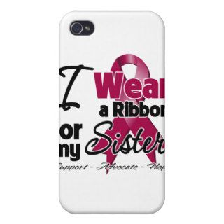 Sister   Multiple Myeloma Ribbon Case For iPhone 4