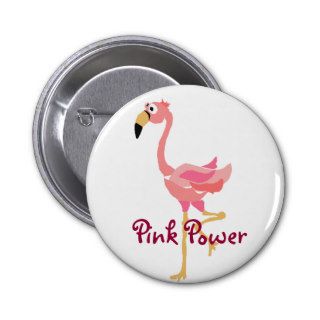WW  Funny Flamingo Primitive Art Cartoon Pin