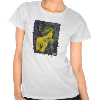 Melancholy, Fine Art T Shirts For Women (white)