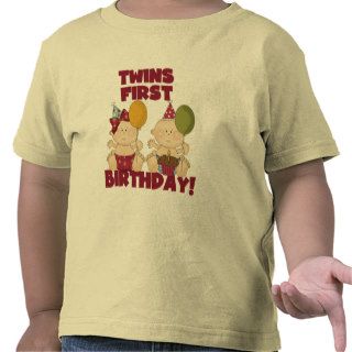 Twins 1st Birthday Boy/Girl T shirts and Gifts