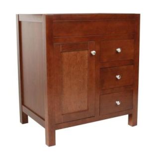 St. Paul Wyoming 30 in. W x 21.375 in. D x 34 in. H Vanity Cabinet Only in Hazelnut Discontinued WYSD3021COM H