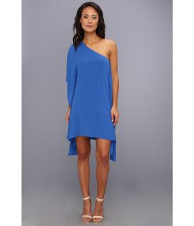 BCBGMAXAZRIA Alana Woven Evening Dress Womens Dress (Blue)