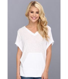 LAmade S/S Lounge Hoodie Womens Short Sleeve Pullover (White)