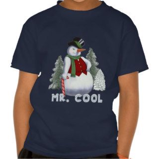 Mr. Cool   Snowman Tee Shirt